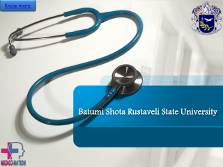 Batumishota Rustaveli State University | Study MBBS in Georgia