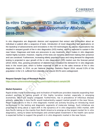 In Vitro Diagnostics (IVD) Market Effect and Growth Factors Research and Projection 2018-2026