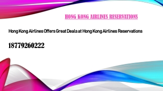 Hong Kong Airlines Offers Great Deals at Hong Kong Airlines Reservations