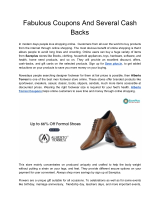 Fabulous Coupons And Several Cash Backs