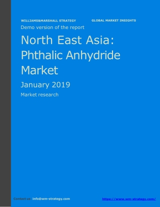 WMStrategy Demo North East Asia Phthalic Anhydride Market January 2019