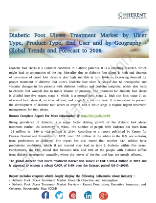 Diabetic Foot Ulcers Treatment Market Global Trends and Forecast to 2025