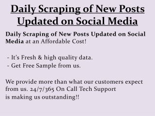 Daily Scraping of New Posts Updated on Social Media