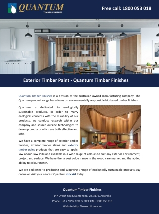 Exterior Timber Paint - Quantum Timber Finishes