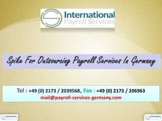 Spike For Outsourcing Payroll Services In Germany