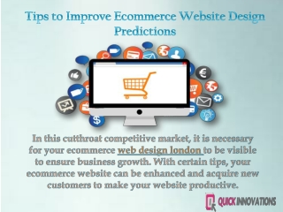 Tips to improve your ecommerce website design predictions