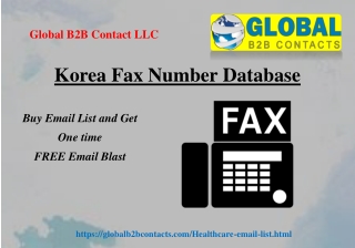 Korea Fax Number Database