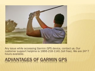 Advantages of Garmin GPS devices