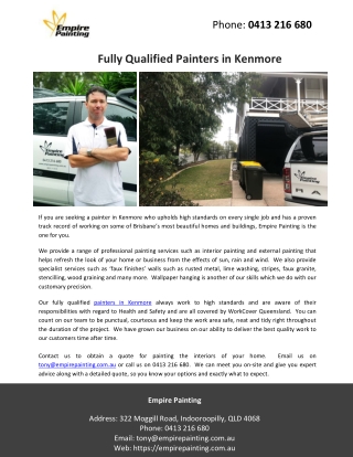 Fully Qualified Painters in Kenmore