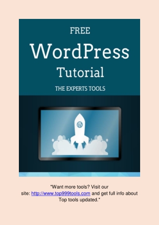 Free Word Press Tutorial