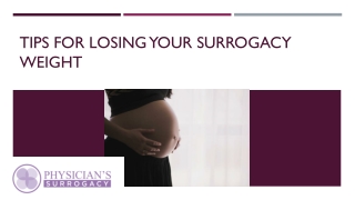 Tips for Losing Your Surrogacy Weight - Physician's Surrogacy