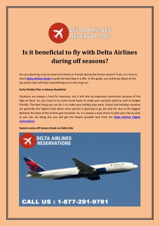 Is it beneficial to fly with Delta Airlines during off seasons?