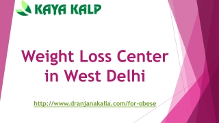 Weight Loss Center in West Delhi-Dr Anjana Kalia