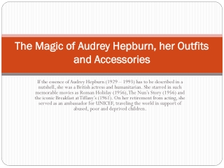 The Audrey Hepburn collection