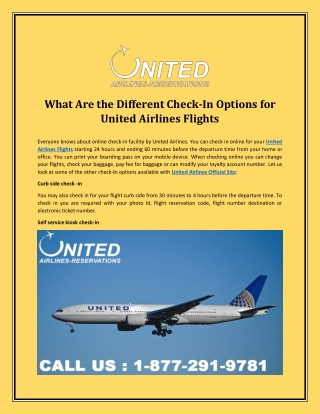 What Are the Different Check-In Options for United Airlines Flights