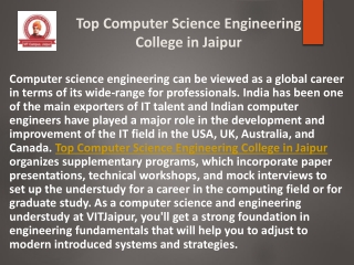 Top Computer Science Engineering College in Jaipur