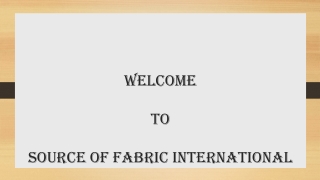 Cotton Fabric Suppliers