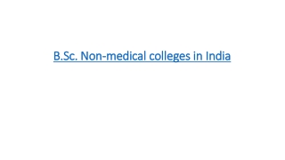 B.Sc. Non-medical colleges in India