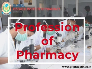 Profession of Pharmacy - Top Pharmacy Colleges in Haryana