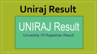UNIRAJ Result 2019 (Released)-Check Rajasthan University B.com Result