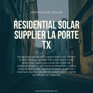 Residential Solar Supplier La Porte TX