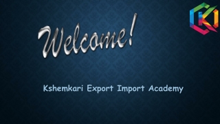 Export Import Training In Kolkata - Kshemkari Export Import Academy