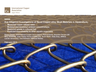 Why copper alloys?