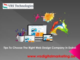 3 Tips to Find the Best Web Design Company in Dubai - VRS Technologies.
