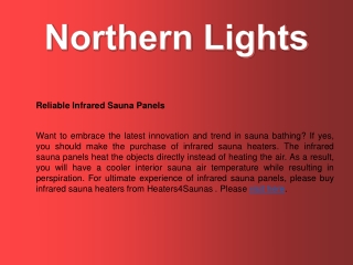 Reliable Infrared Sauna Panels