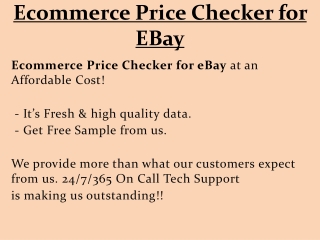 Ecommerce Price Checker for EBay