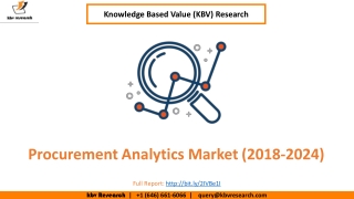 Procurement Analytics Market to reach a market size of $4.6 billion by 2024- KBV Research