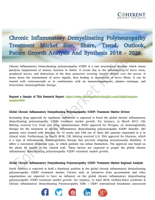 Chronic Inflammatory Demyelinating Polyneuropathy Treatment Market Growth Analysis to 2026