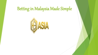 Betting in Malaysia Made Simple