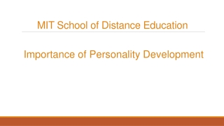 Importance of Personality Development | MIT School of Distance Education