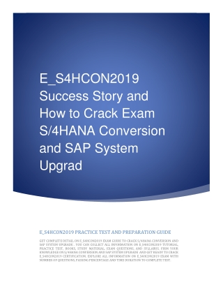 How to Become Topper in SAP S4HCON (E_S4HCON2019) Certificaiton Exam?