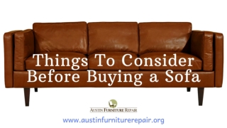 Things To Consider Before Buying a Sofa