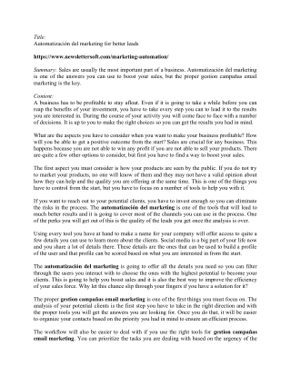 Automatización del marketing for better leads
