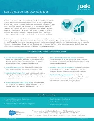 Mergers and Acquisition consolidation