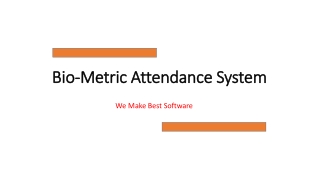 Bio-Metric Attendance System