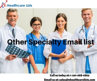 Other Specialty Mailing list | Other Specialty Email List in USA