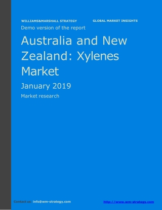 WMStrategy Demo Australia And New Zealand Xylenes Market January 2019