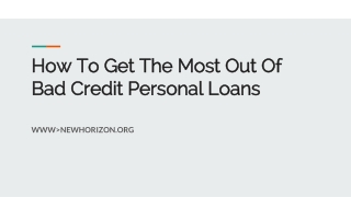 How To Get The Most Out Of Bad Credit Loans Guaranteed Approval