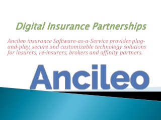 Digital insurance partnerships - Ancileo