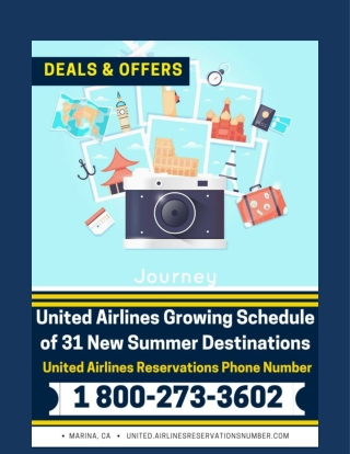 United Airlines Growing Schedule of 31 New Summer Destinations