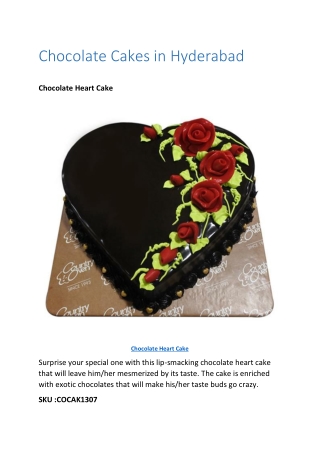 Chocolate Cakes in Hyderabad