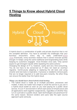 Hybrid Cloud Consultant pune