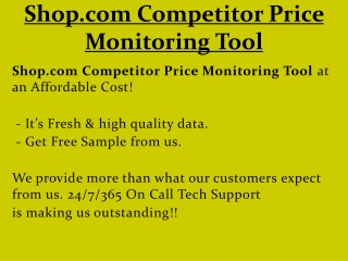 Shop.com Competitor Price Monitoring Tool