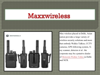 Motorola walkie talkie dealers in Delhi