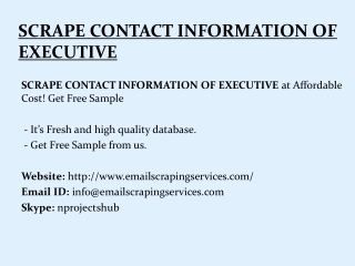 SCRAPE CONTACT INFORMATION OF EXECUTIVE