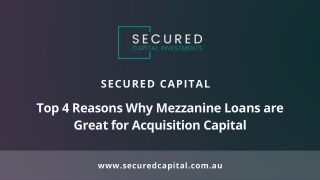 Mezzanine finance provider | Secured Capital